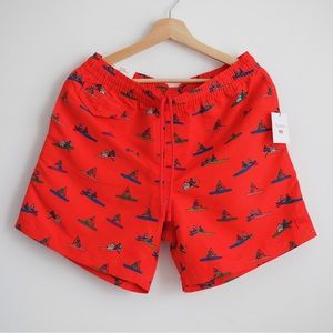 JW Anderson swimwear rowing print Uniqlo active utility shorts